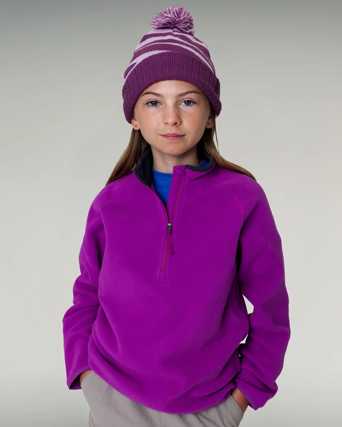 Kids' Ridge 100 Primaloft Pullover - Vivid Purple 1
