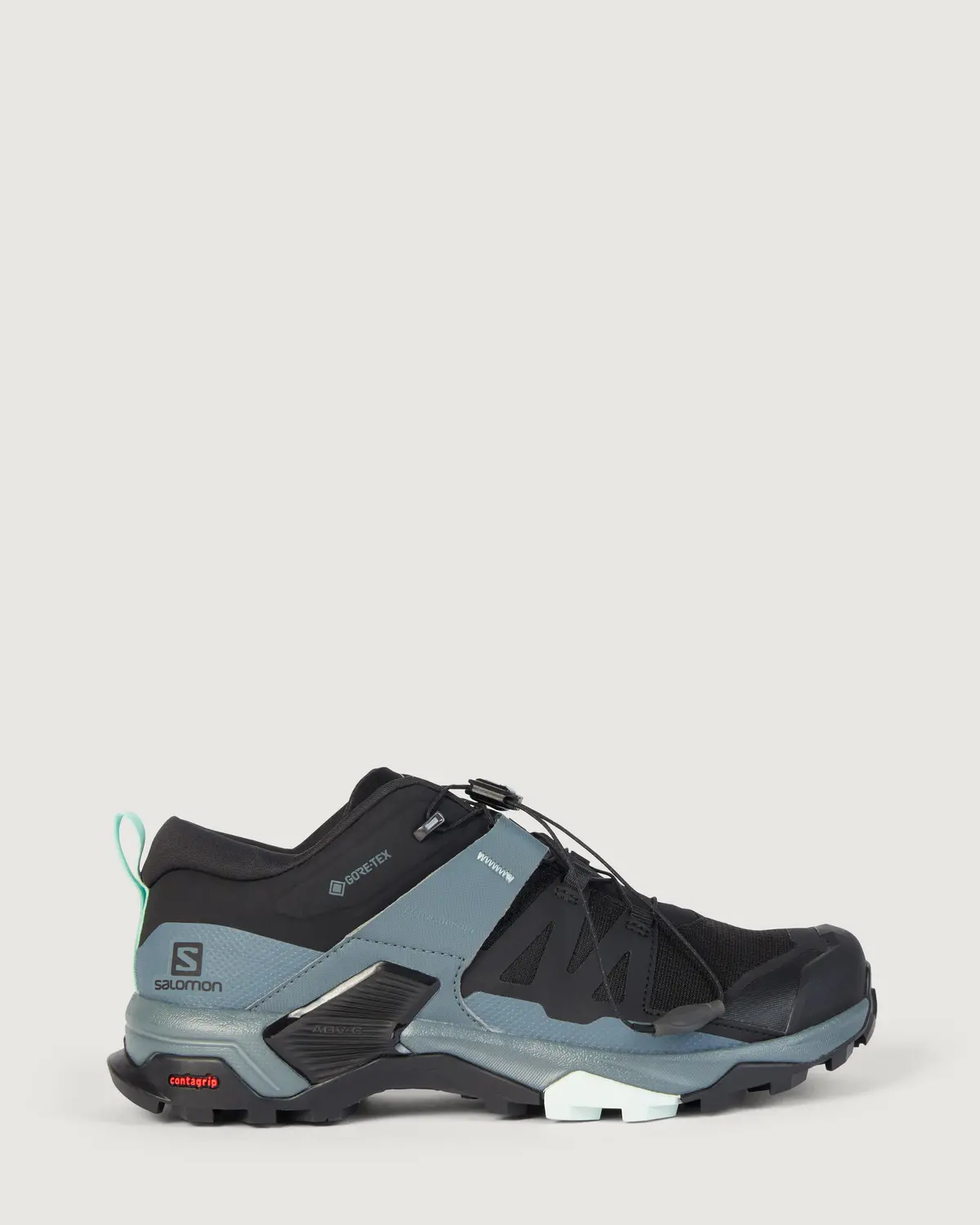 Women's Salomon X Ultra 4 Gtx Hiking Shoes - Black/Stormy Weather/Opal Blue 1