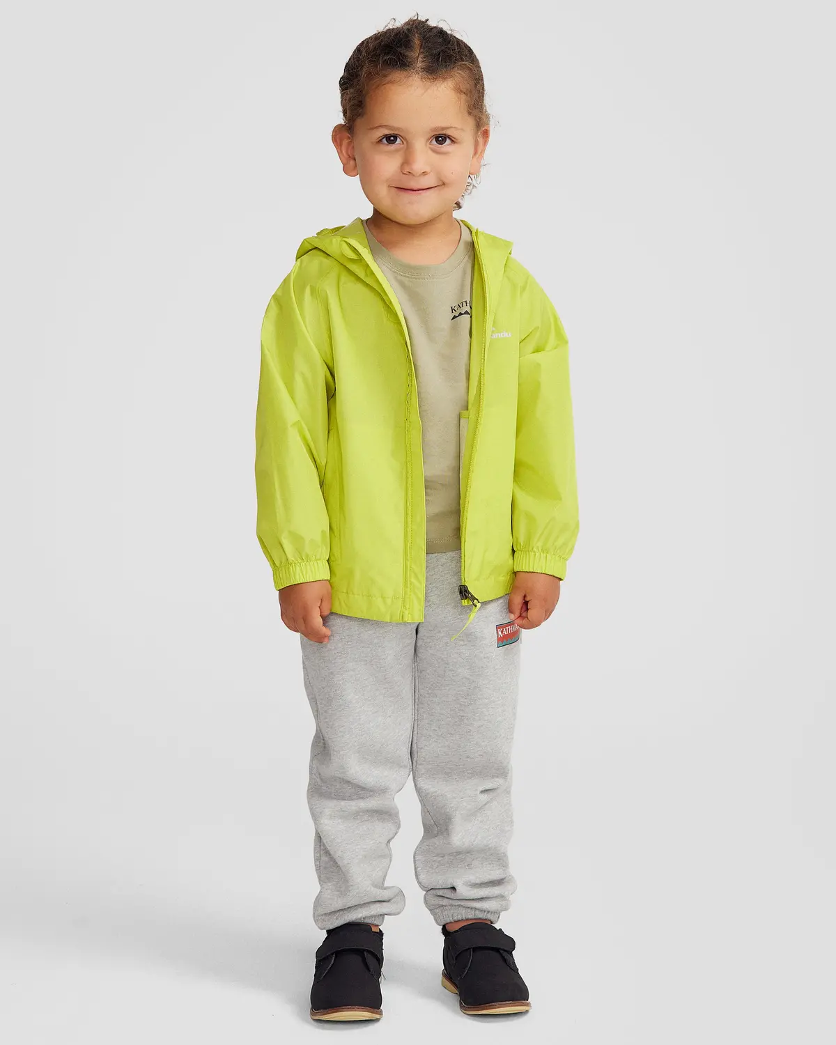 Kids Pocket-It 2L Rain Jacket V4 - Bright Moss 2