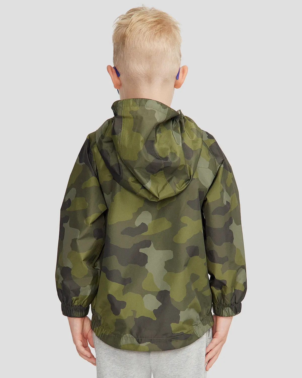 Pocket-It 2L Kids Rain Jacket V4 - Light Moss Tree Camo Print 4