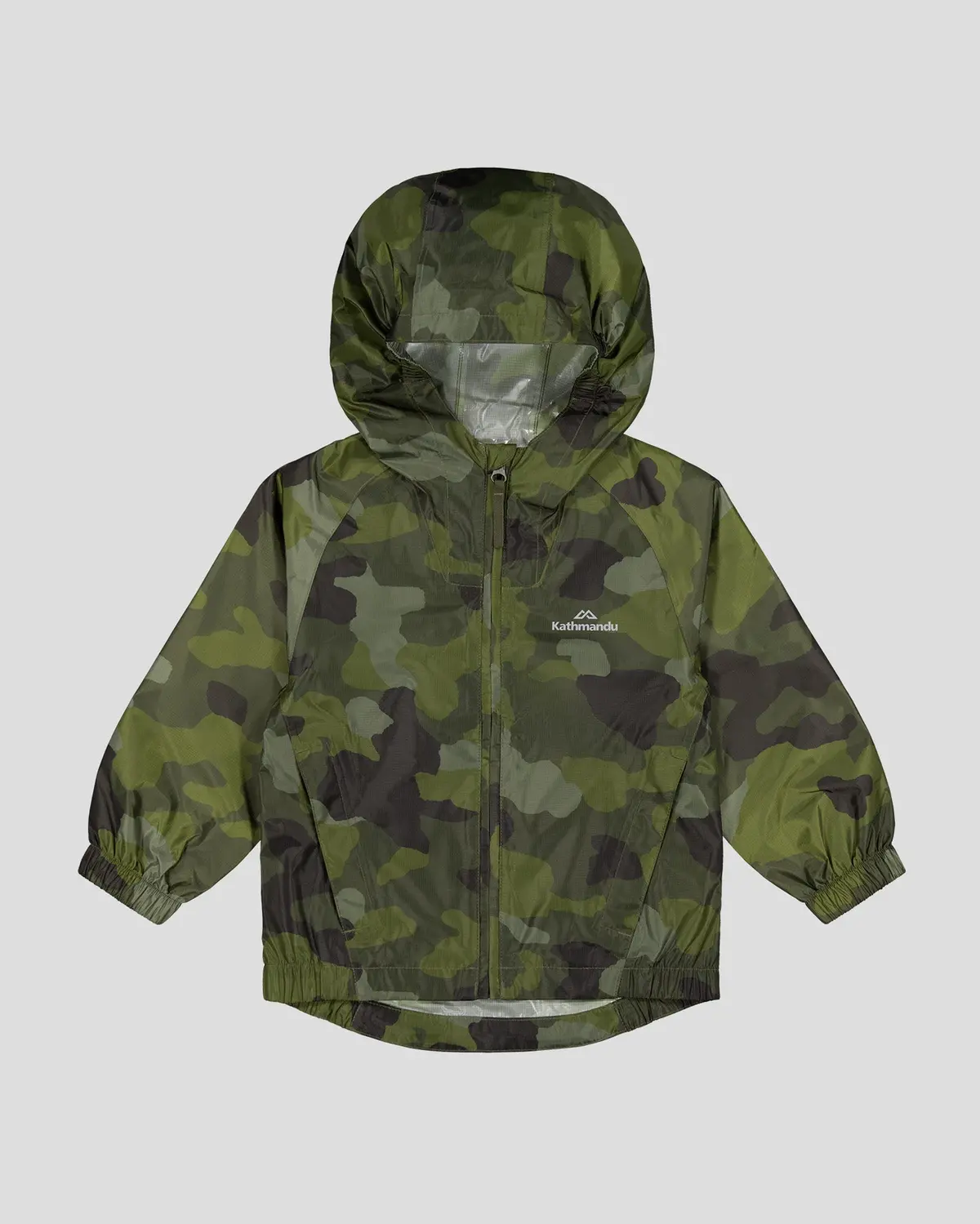Pocket-It 2L Kids Rain Jacket V4 - Light Moss Tree Camo Print 6