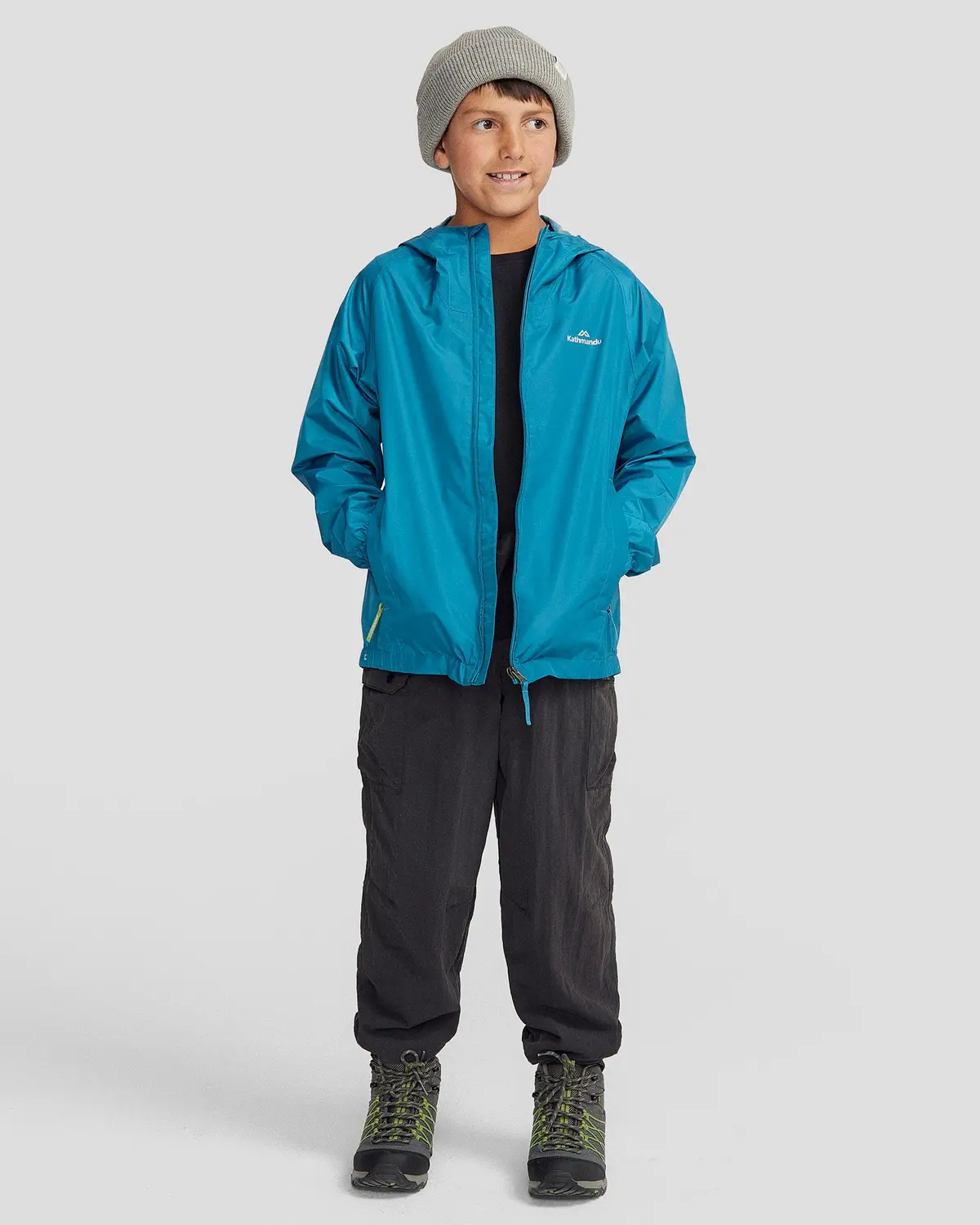 Youth Pocket-It 2-Layer Rain Jacket - Dark Eddy 2