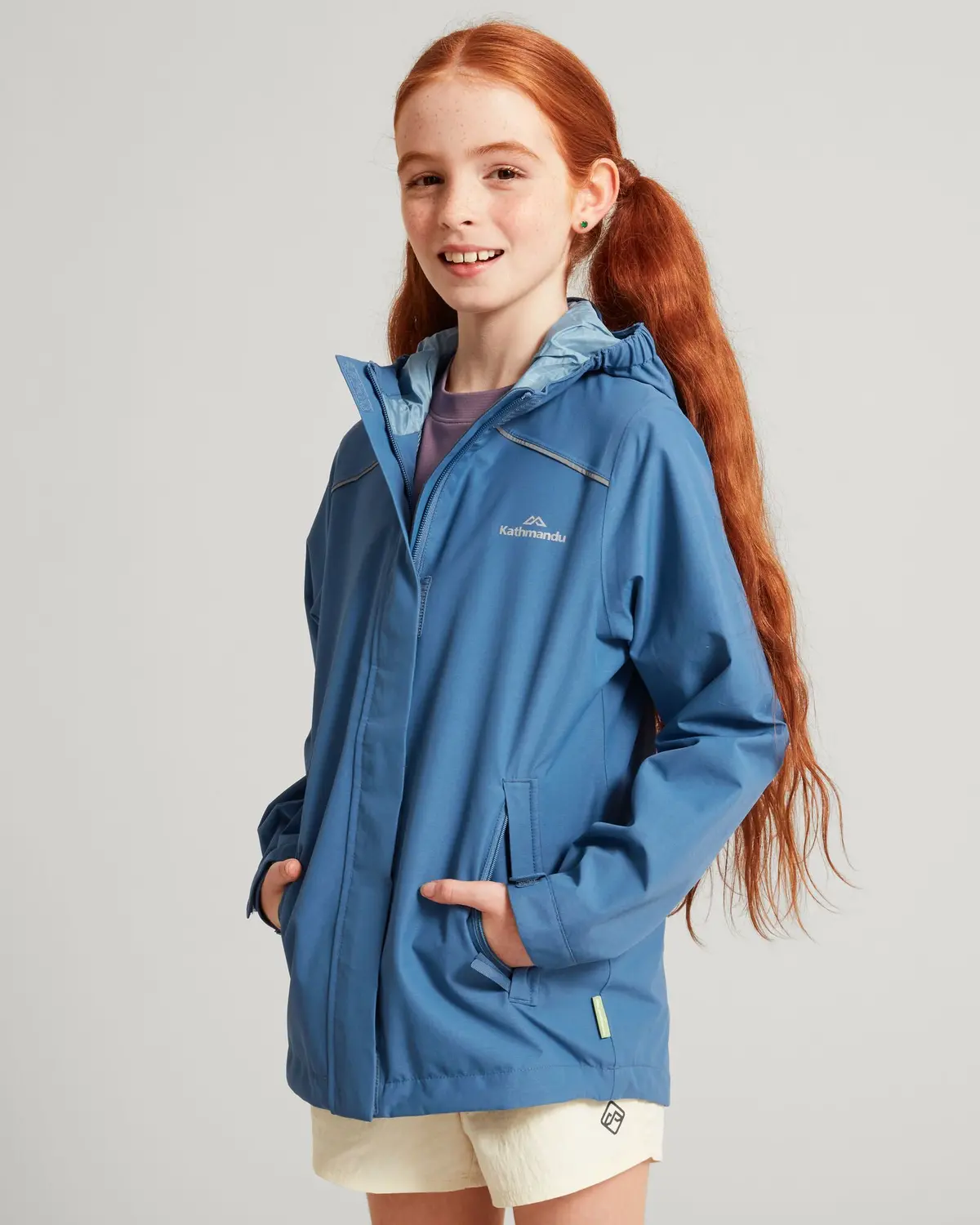 Girls' Andulo 2-Layer Rain Jacket - Moonlight 1
