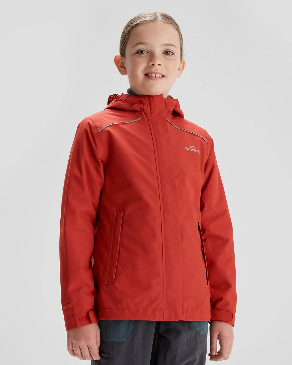 Girls' Andulo 2-Layer Rain Jacket - Spicy Chilli Pepper 1