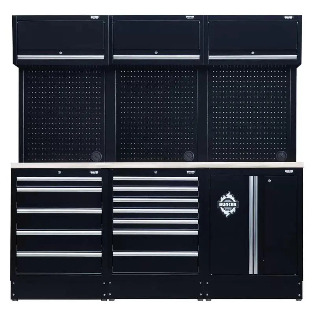 Draper Ms400combo/14B Bunker Modular Storage Combo With Stainless Steel Worktop 14 Piece 04415 1