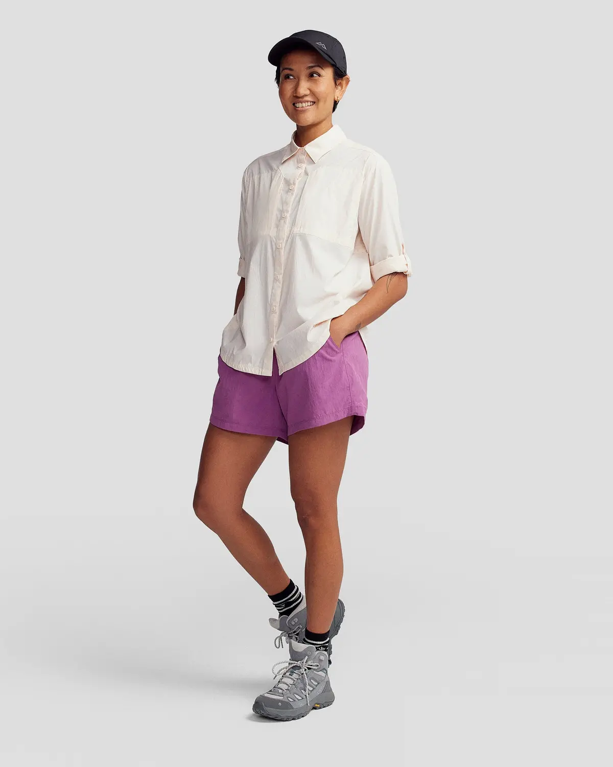 Women's Evry-Day 4" Shorts - Washed Berry 2