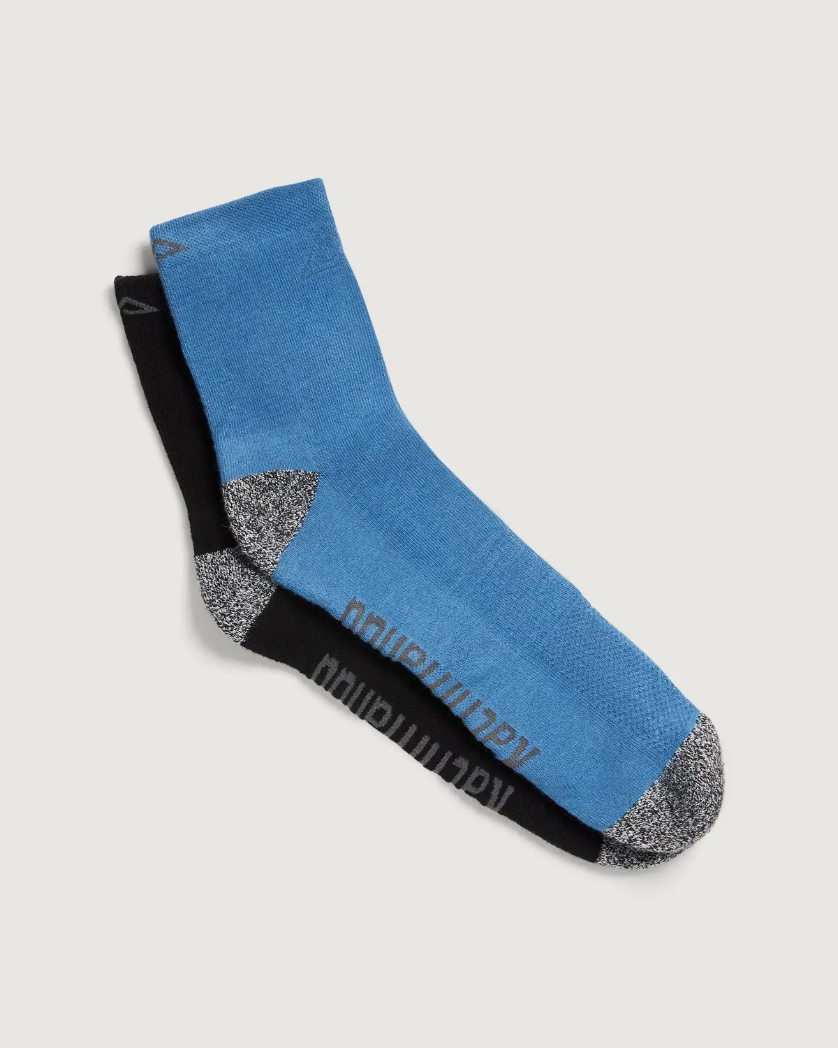 Accion Drimotion Quarter Crew Socks - 2 Pack - Black/Blueridge 1