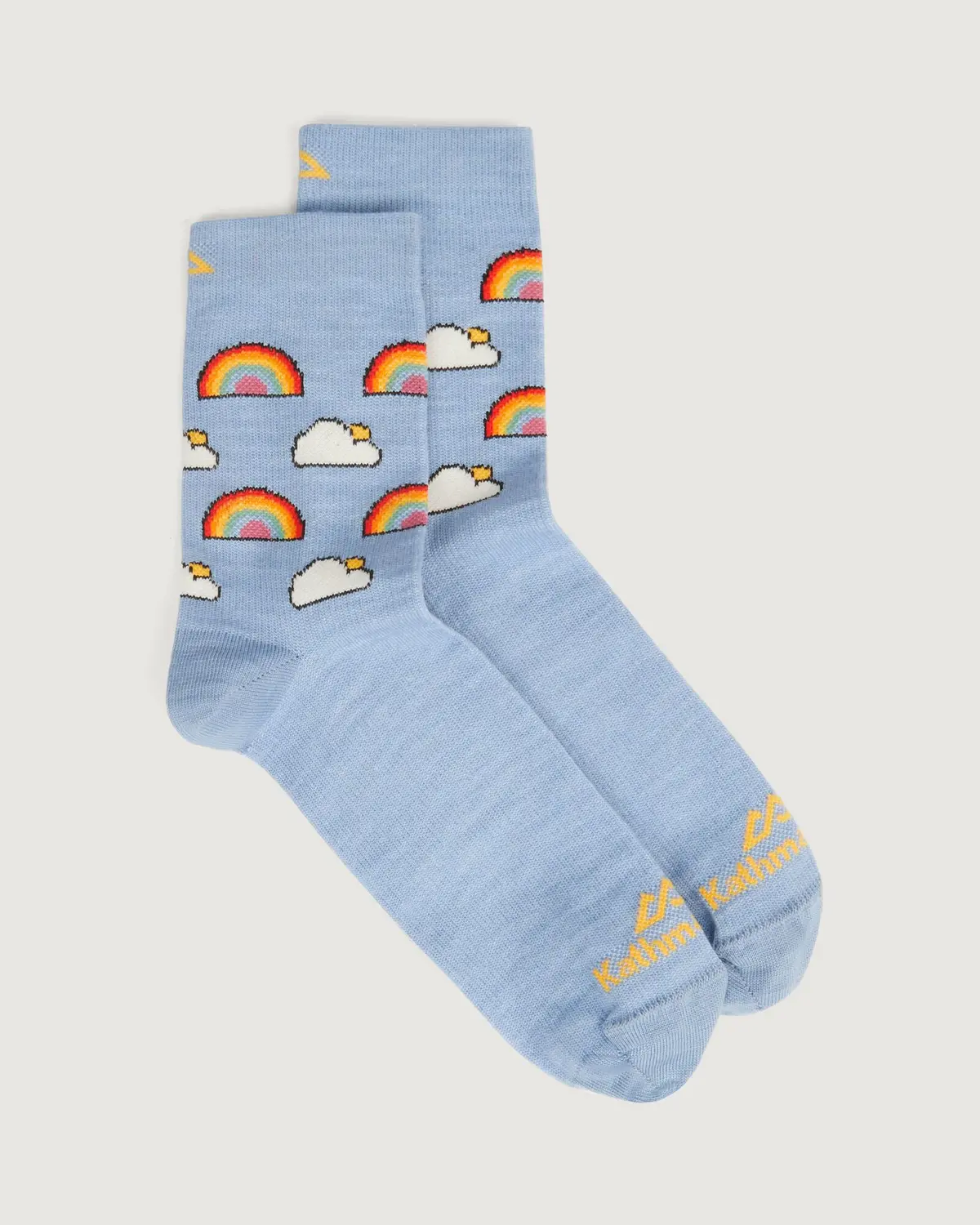 Merinolink Federate Socks - Ripple Rainbow Print 1
