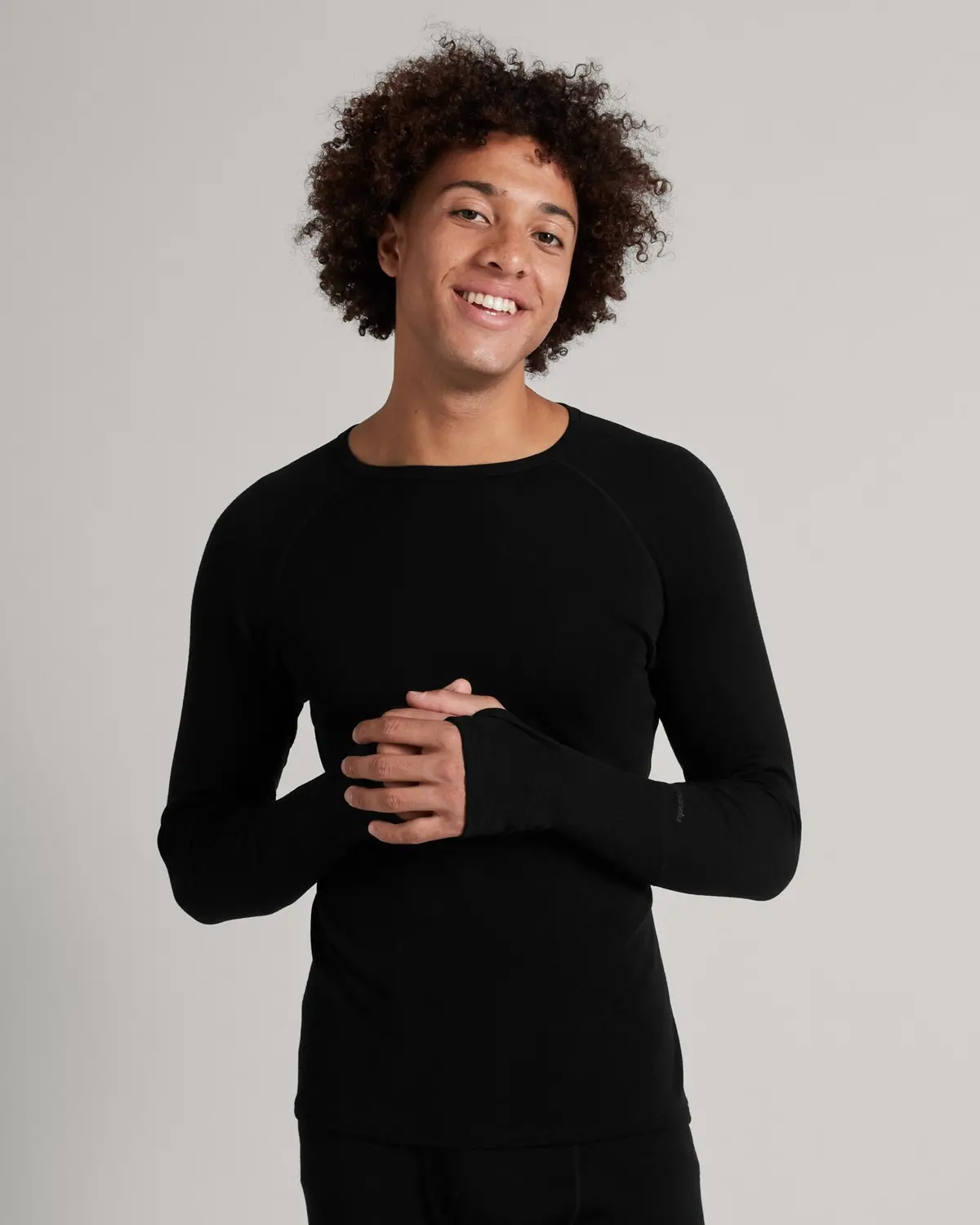 Men's Kmdmerino Baselayer Long Sleeve Top - Black 1