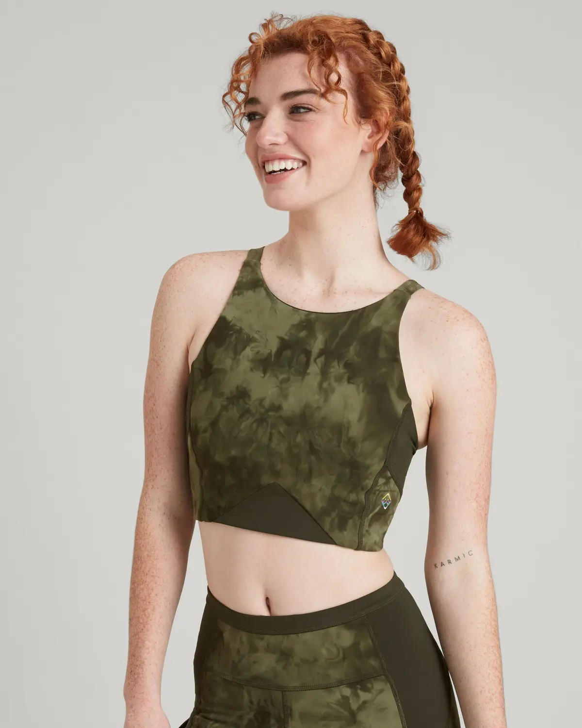 Well.Der.Ness Move Women's Crop Top - Beech Sunburst Print 1