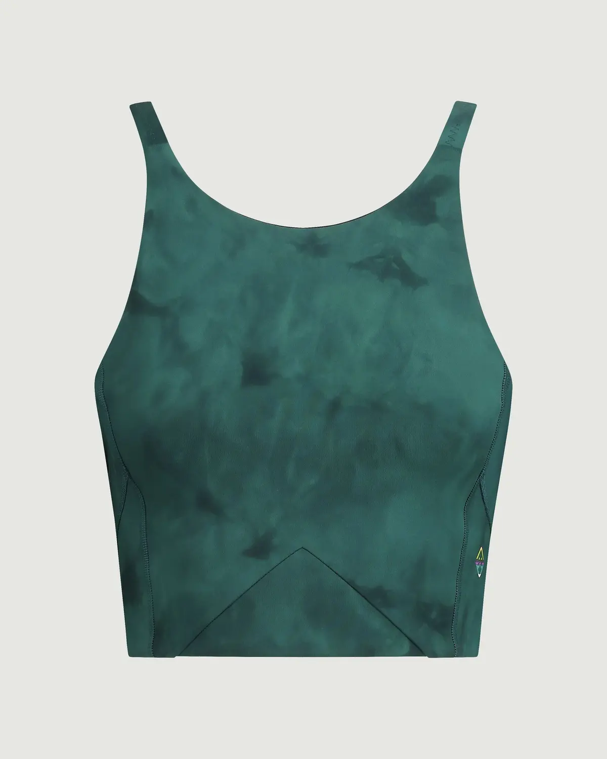 Well.Der.Ness Move Women's Crop Top - Deep Lagoon Sunburst Print 6