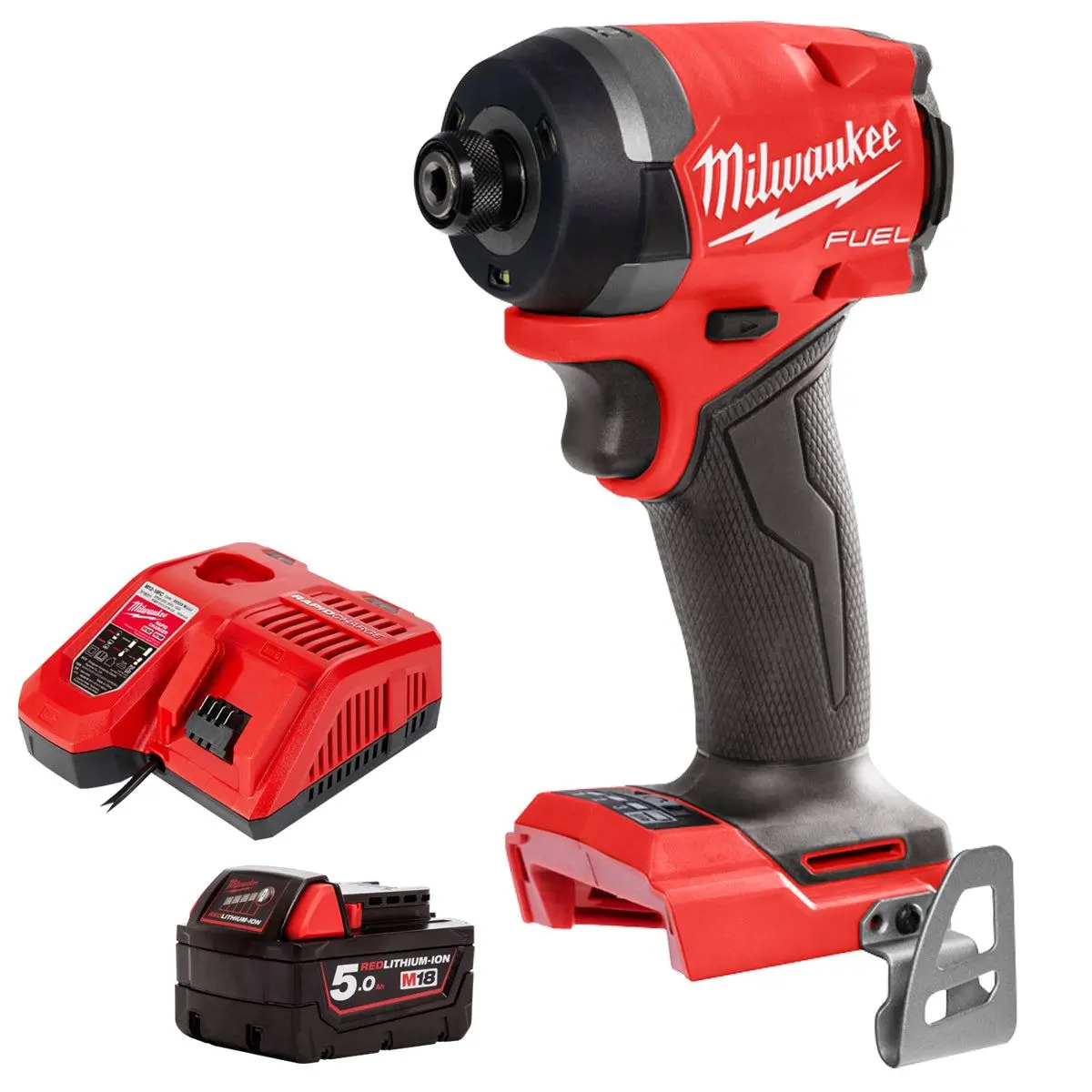 Milwaukee M18fid3-0 18V Fuel Brushless 1/4" Impact Driver With 1 X 5.0Ah Battery & Charger 1