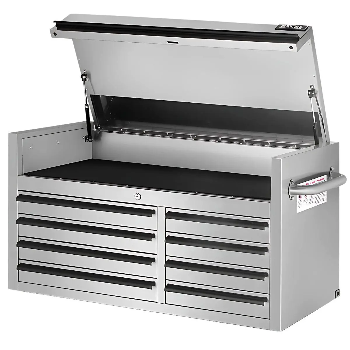 Excel 41" 8 Drawer Stainless Steel Tool Chest 1