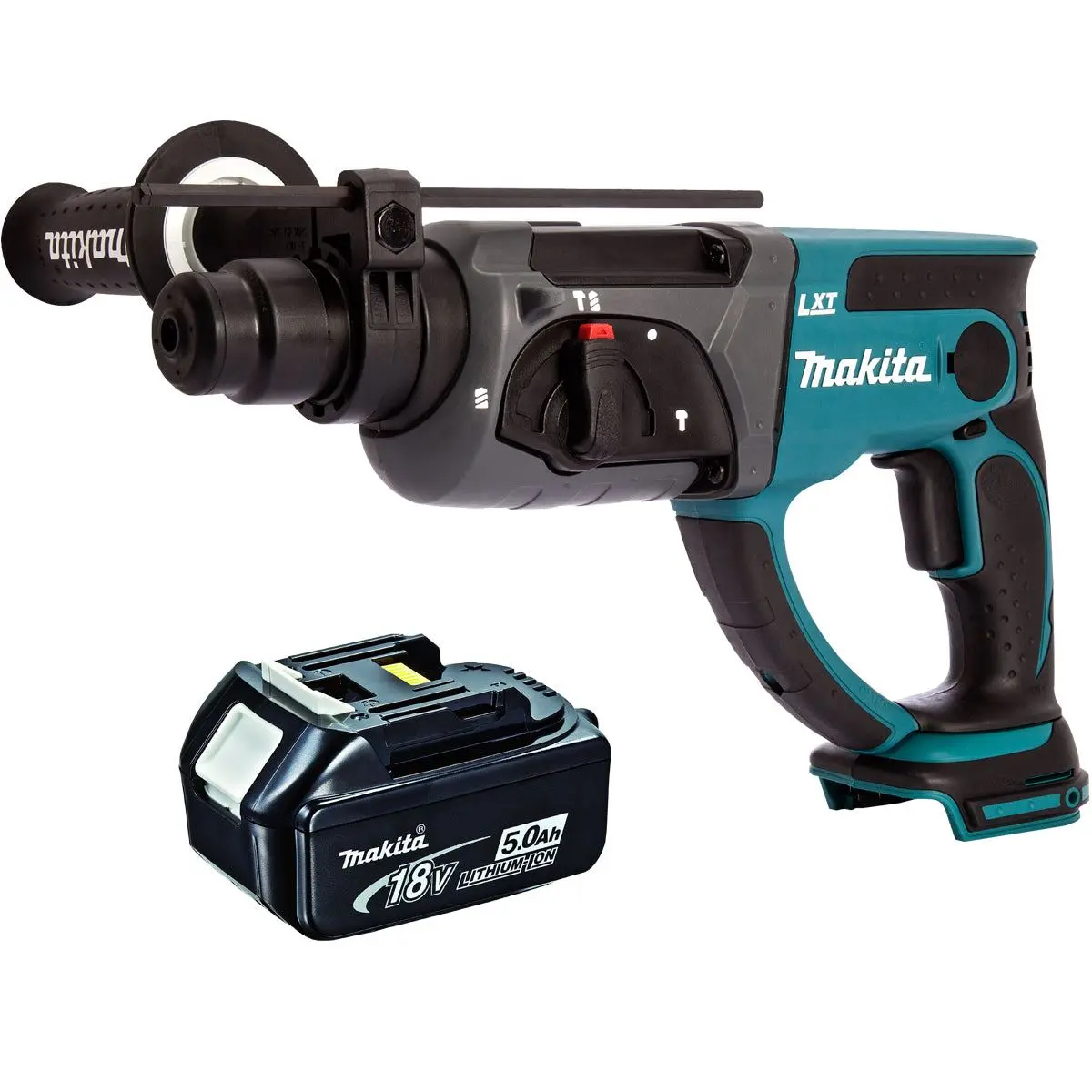 Makita Dhr202z 18V Sds Plus Rotary Hammer Drill With 1 X 5.0Ah Battery 1