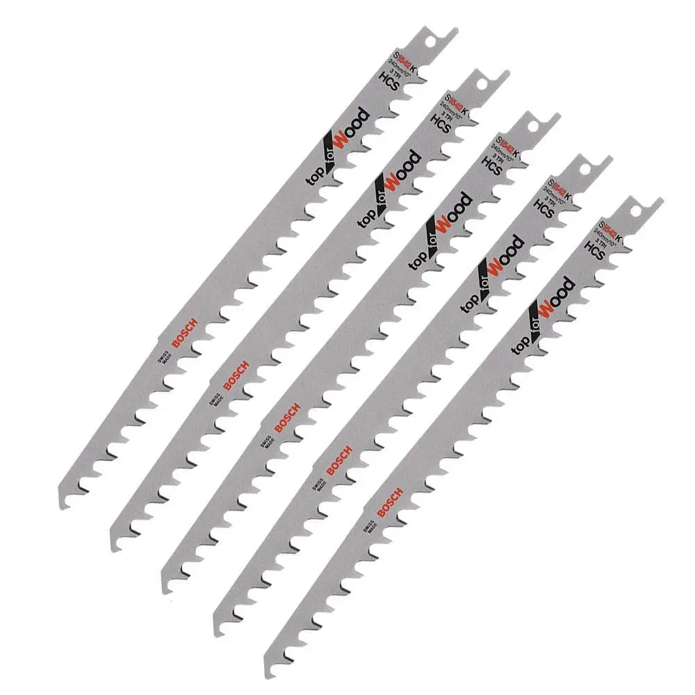 Bosch S1542k Reciprocating Sabre Saw Blades Pack Of 5 - 2608650682 1