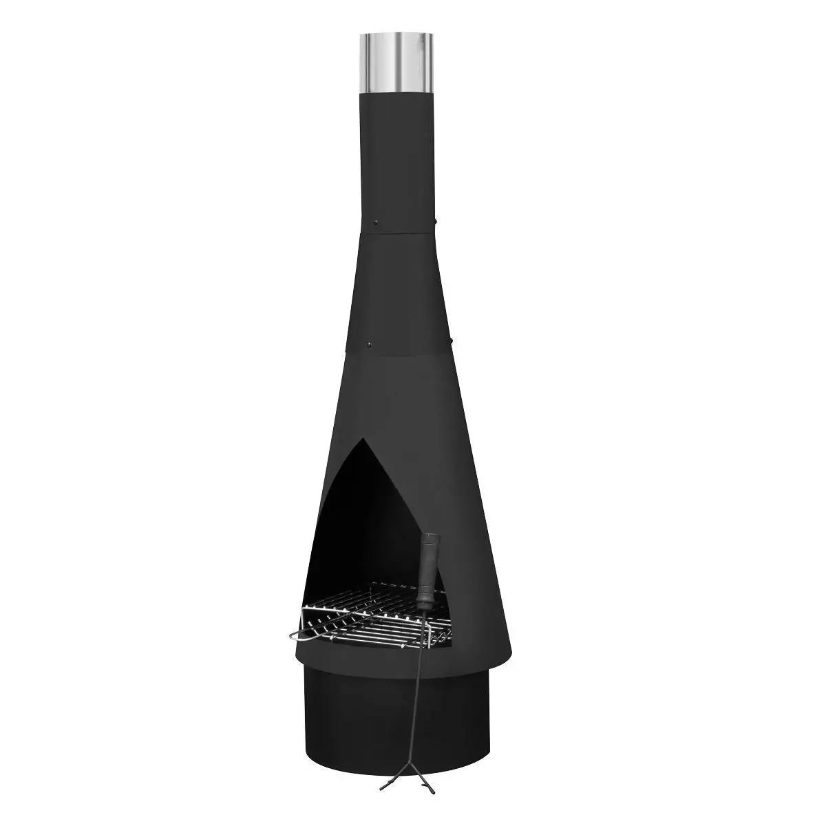 Sealey Dg109 Dellonda Outdoor Chiminea Black Steel 1