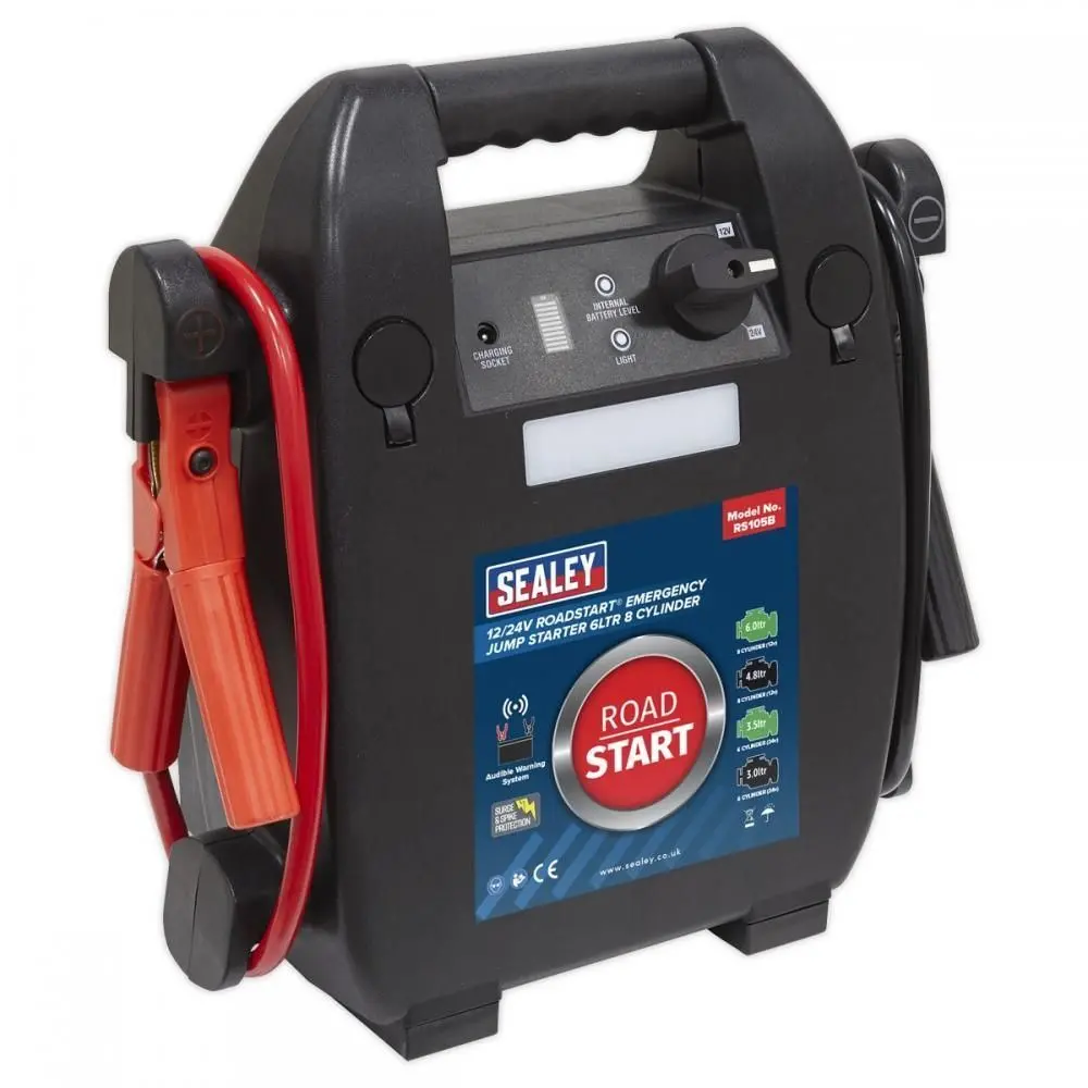 Sealey Rs105b 12/24V Roadstart Emergency Jump Starter 6Ltr 8 Cylinder 1