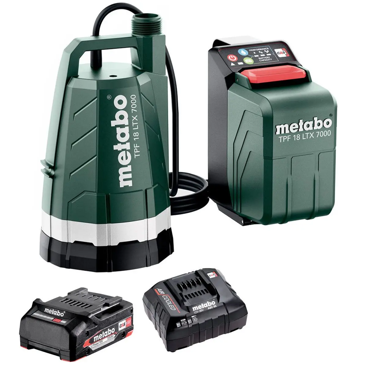 Metabo Tpf 18 Ltx 7000 18V Submersible Pump With 1 X 2.0Ah Battery & Charger 1