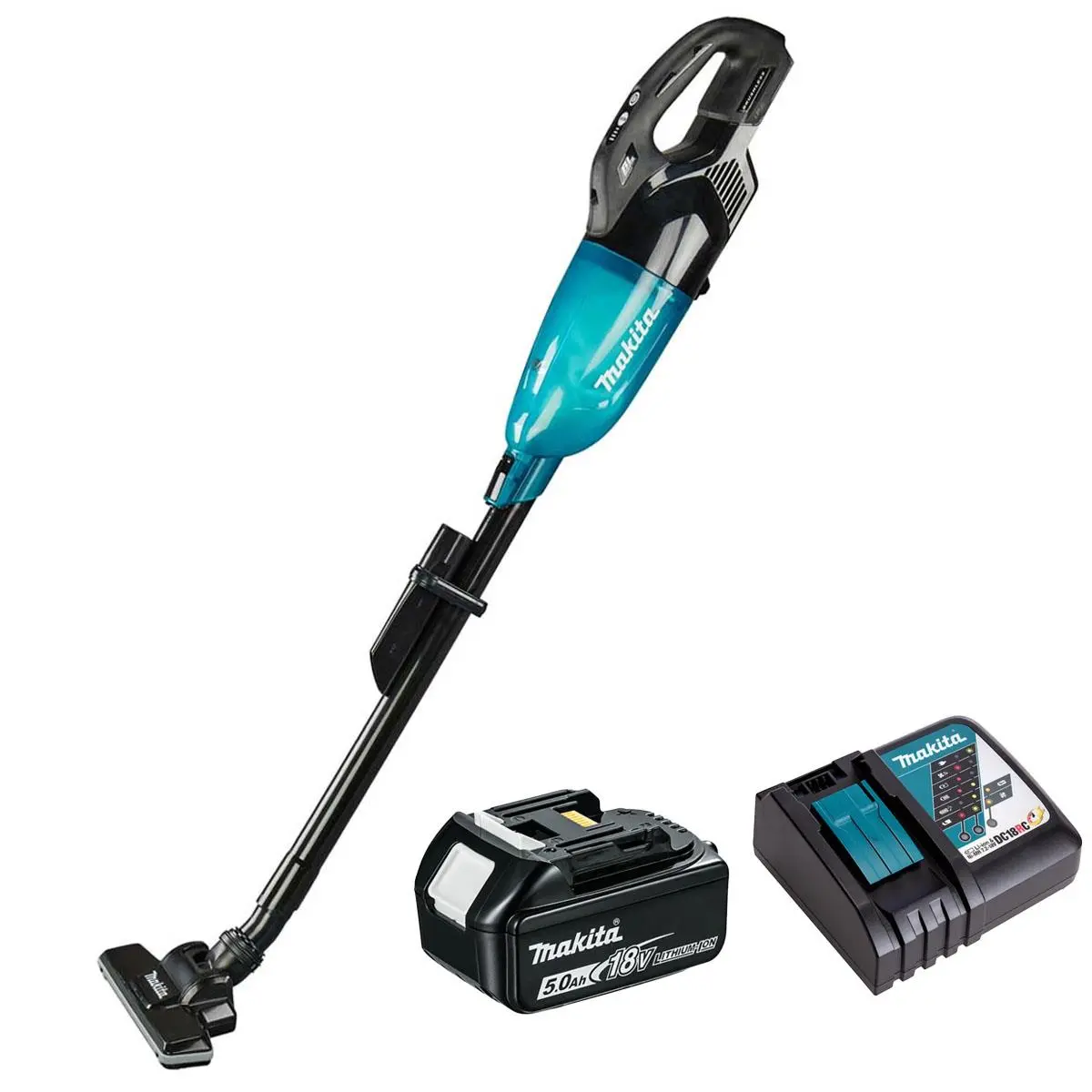 Makita Dcl284fzb 18V Lxt Brushless Vacuum Cleaner With 1 X 5.0Ah Battery & Charger 1