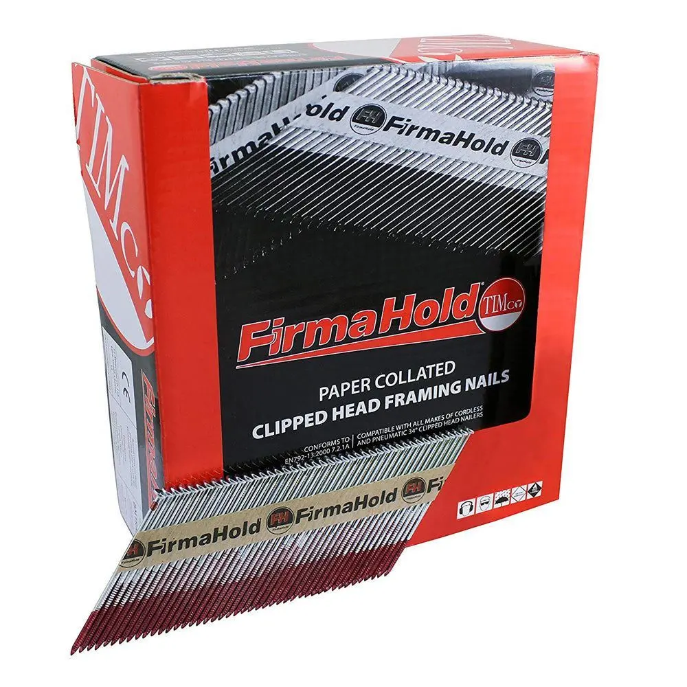 Firmahold 50Mm Galv Ring Shank Collated Clipped Head Nails Pack Of 3300 Cfgt50 1