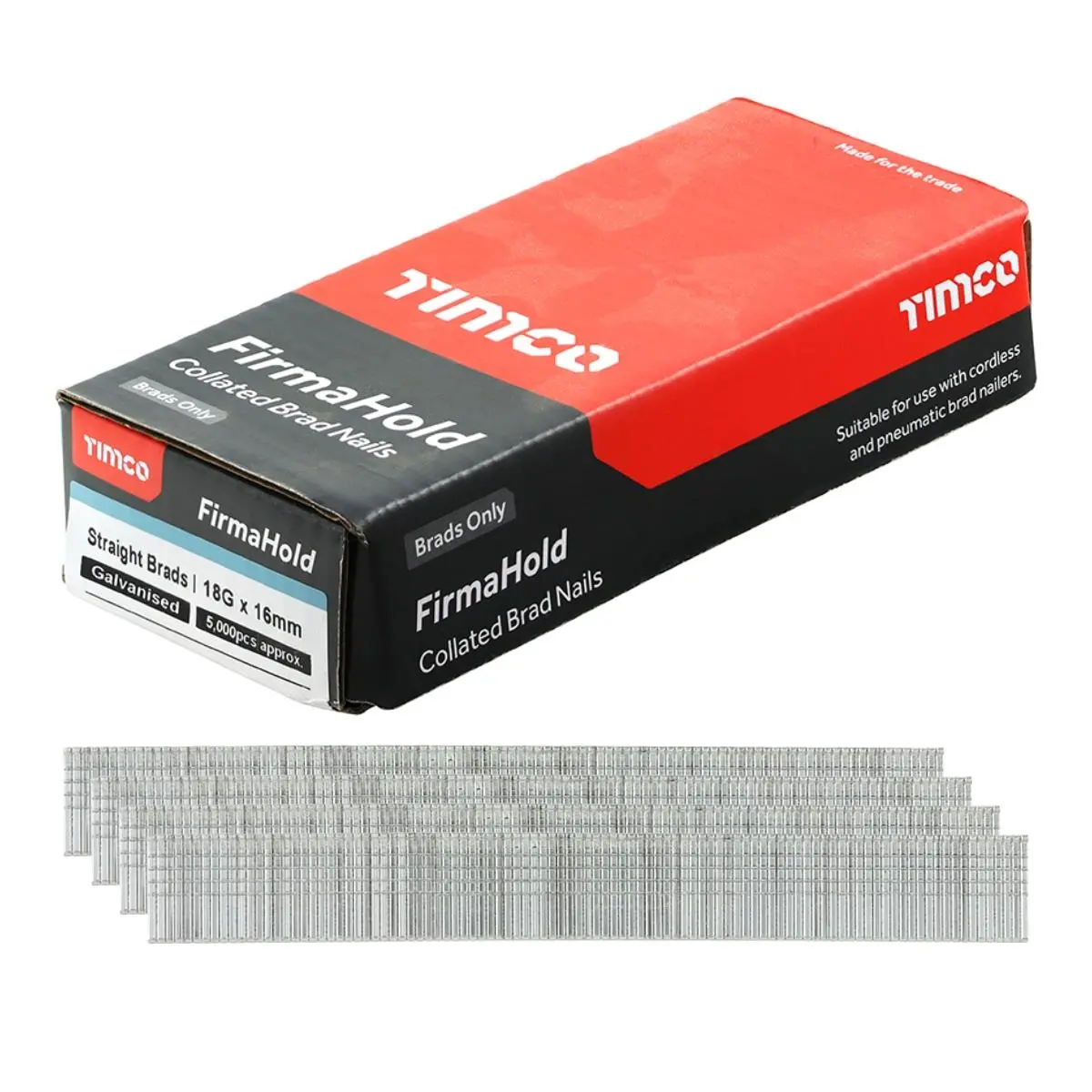 Firmahold 16Mm 18 Gauge 5000 Galvanised Straight Collated Brad Nails Bg1816 1