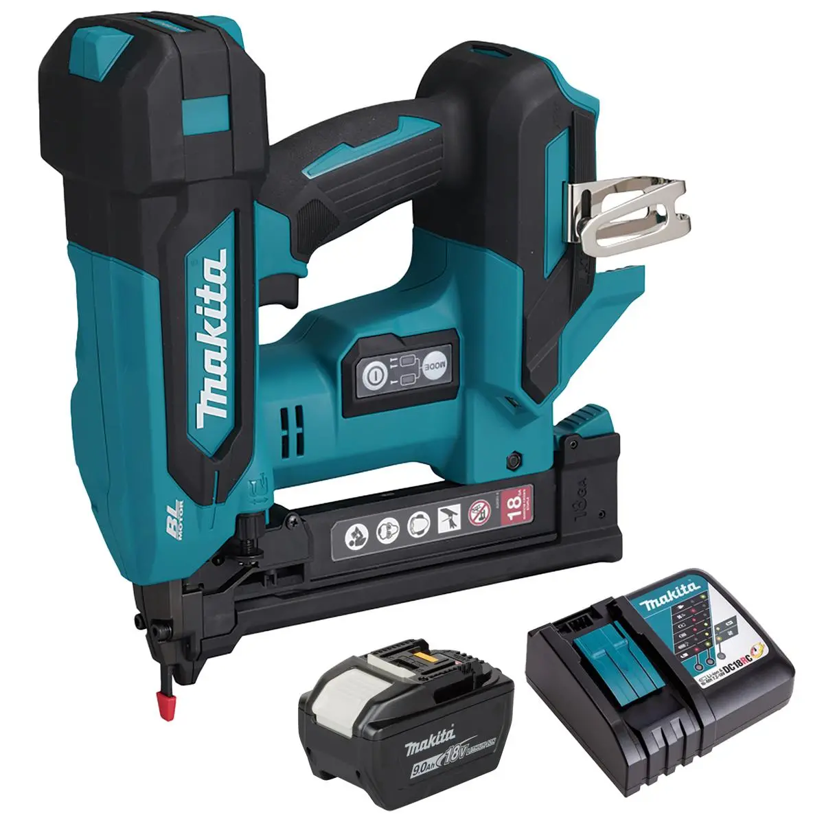 Makita Dst630z 18V Lxt Brushless 18G Narrow Crown Stapler With 1 X 9.0Ah Battery & Charger 1