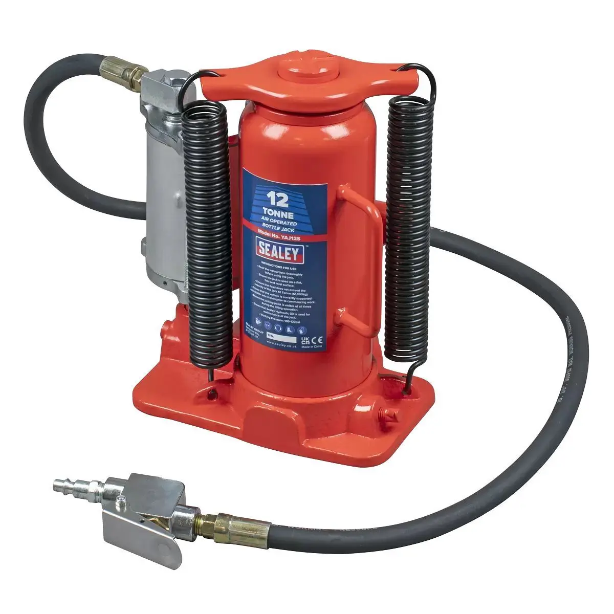 Sealey Yaj12s Air Operated Hydraulic Bottle Jack 12 Tonne 1