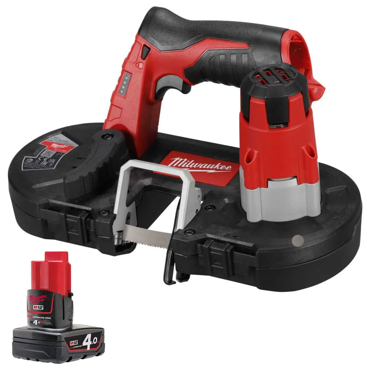 Milwaukee M12bs-0 12V Sub Compact Bandsaw With 1 X 4.0Ah Battery 1
