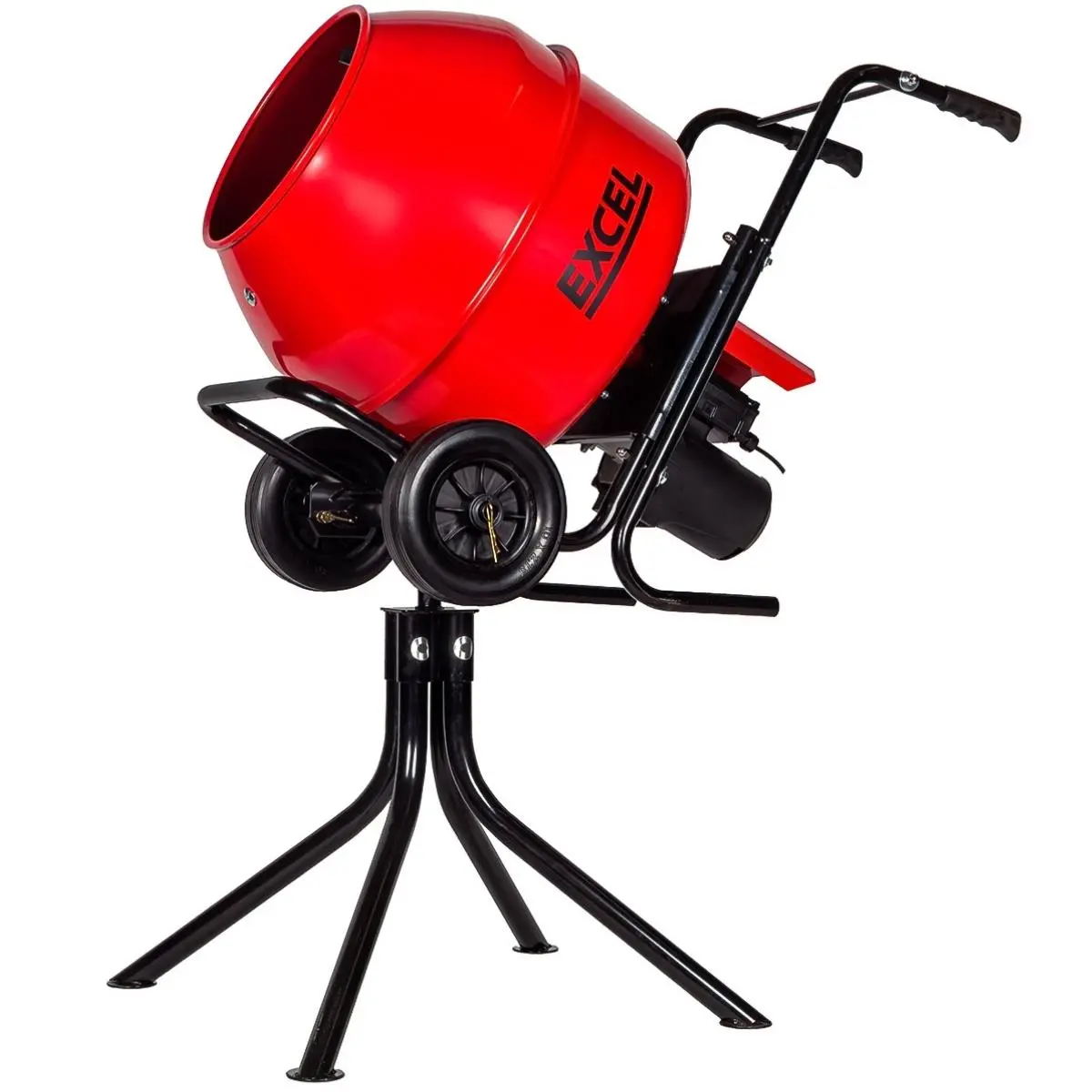 Excel 134L Portable Cement Mixer 240V/370W With Wheels 1