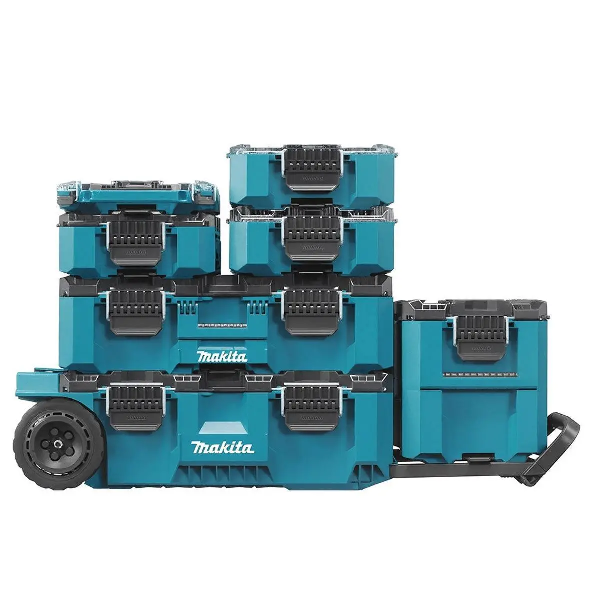Makita Maktrak 7 Piece Modular Tool Storage System Rolling Chest, Tool Boxes & Organisers 1