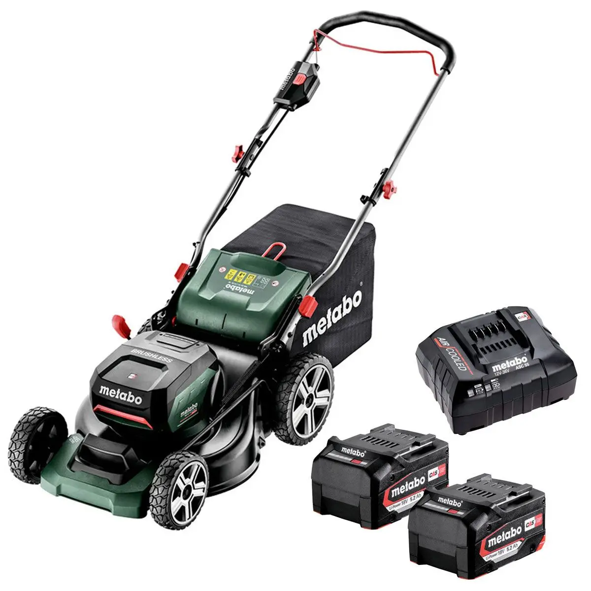 Metabo Rm 36-18 Ltx Bl 46 36V Brushless 46Cm Lawn Mower With 2 X 5.2Ah Battery & Charger 1