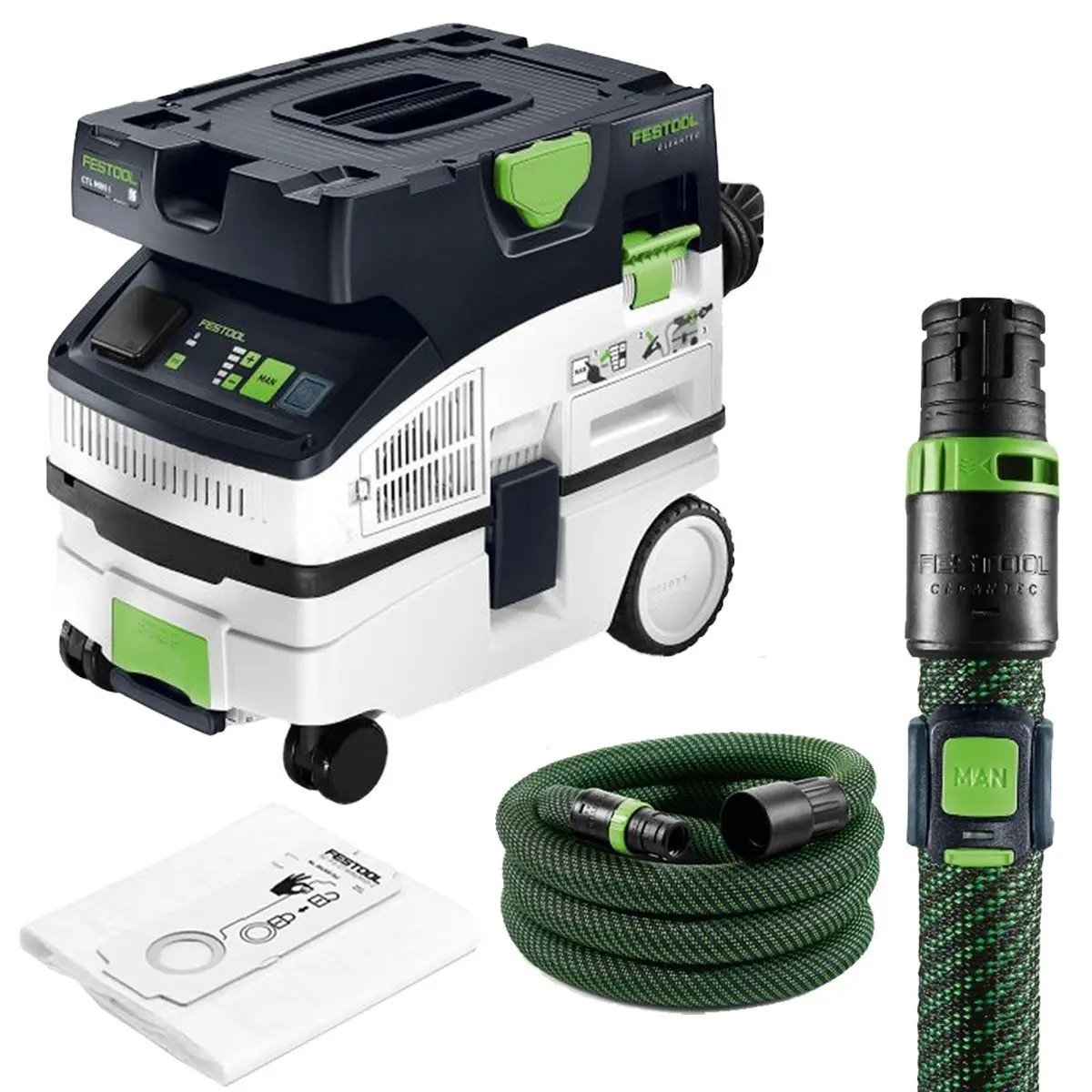 Festool Ctl Mini I 110V Gb Mobile Dust Extractor Cleantec - 578314 With Bluetooth Remote Control 578499 1