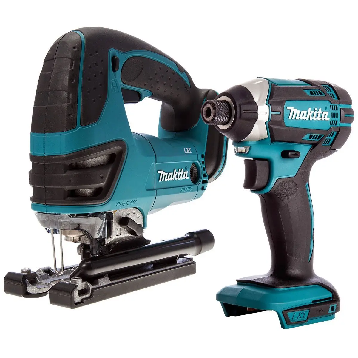 Makita 2 Piece 18V Lxt Li-Ion Jigsaw & Impact Driver Body Only 1