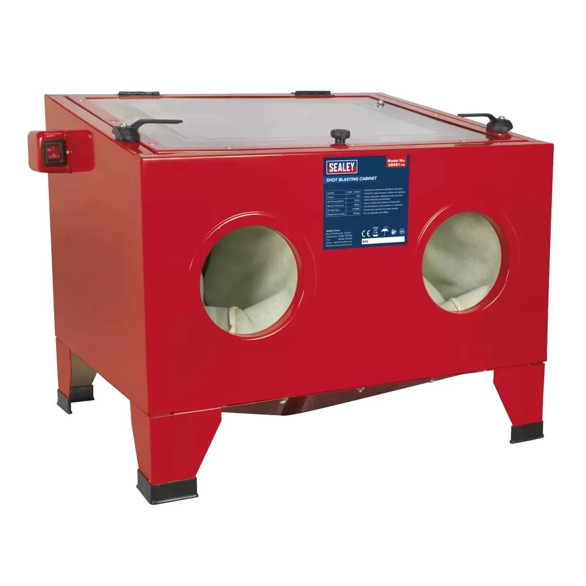 Sealey Sb951 Shot Blast Cabinet With Gun 1