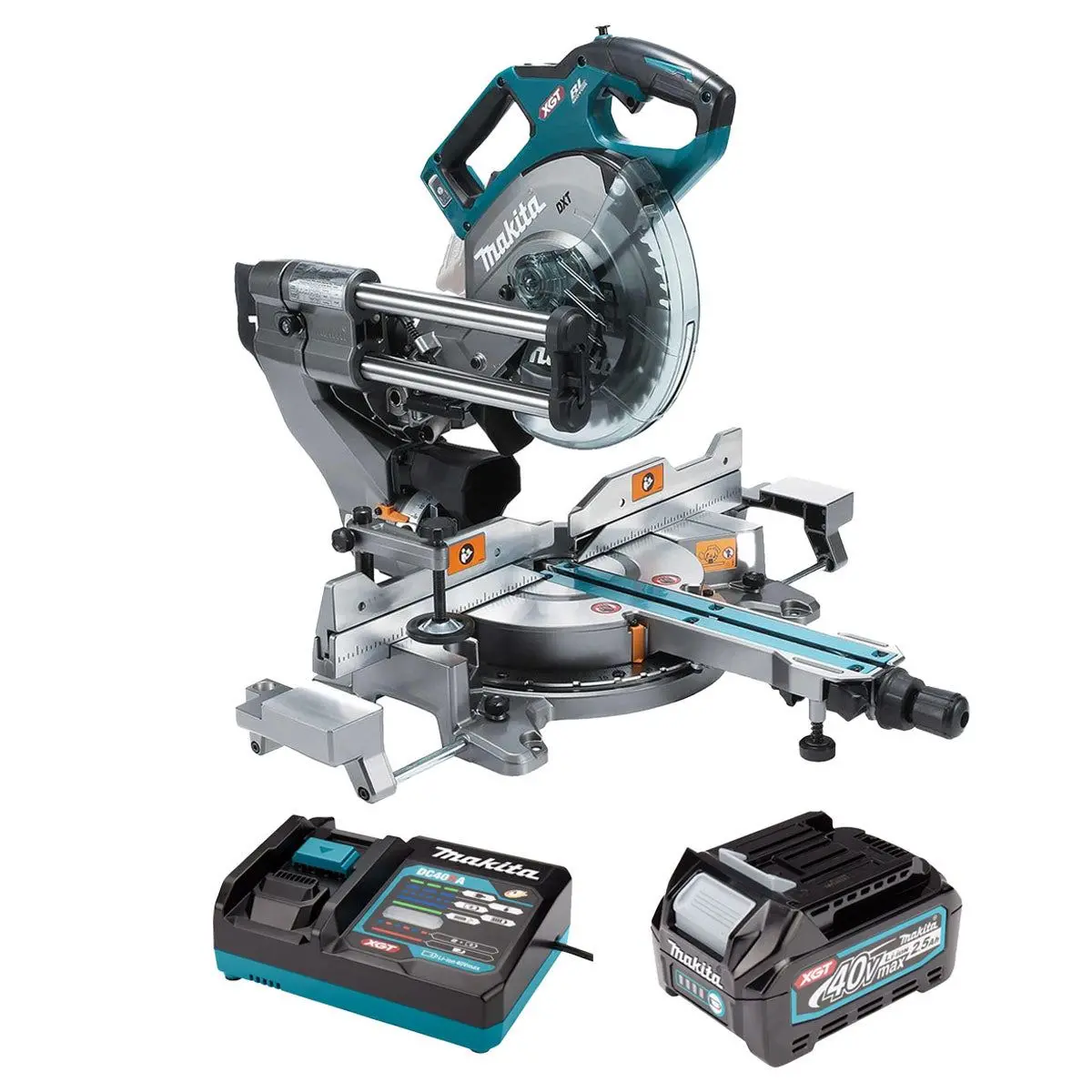 Makita Ls002gz01 40V Max Xgt Brushless Slide Compound Mitre Saw With 1 X 2.5Ah Battery & Charger 1
