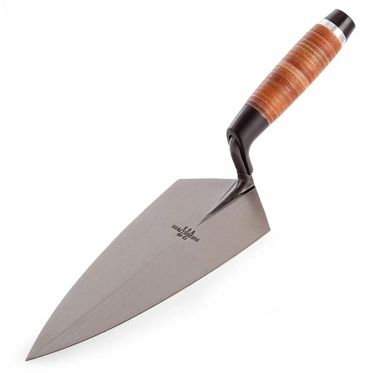 Marshalltown 19L 10In Pattern Brick Trowel Leather Handle M1910l 1