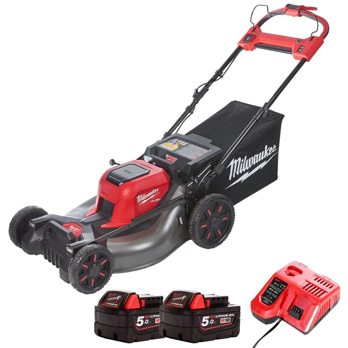 Milwaukee M18f2lm53-0 36V Fuel Brushless 53Cm Self Propelled Lawn Mower With 2 X 5.0Ah Battery & Charger 1
