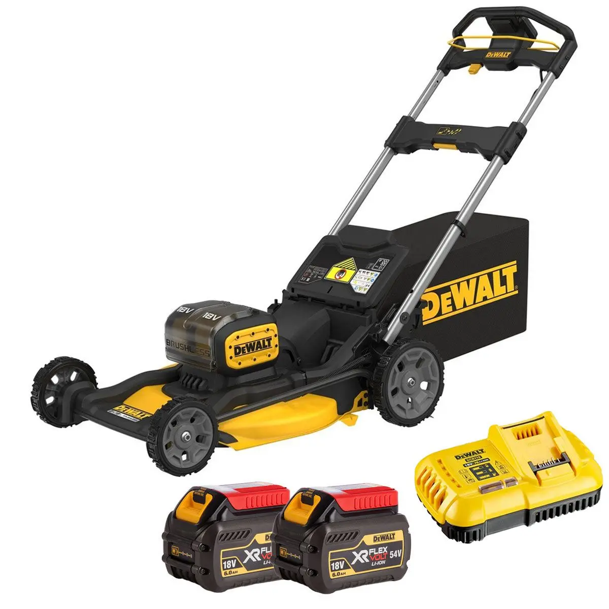 Dewalt Dcmwp134n-Xj 36V Brushless Lawn Mower With 2 X 6.0Ah Battery & Charger 1