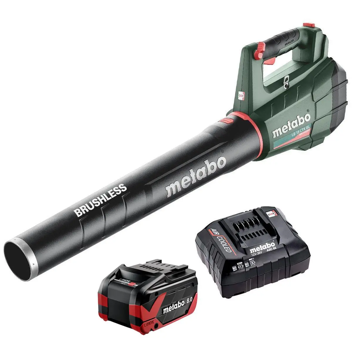 Metabo Lb 18 Ltx Bl 18V Brushless Leaf Blower With 1 X 8.0Ah Battery & Charger 1
