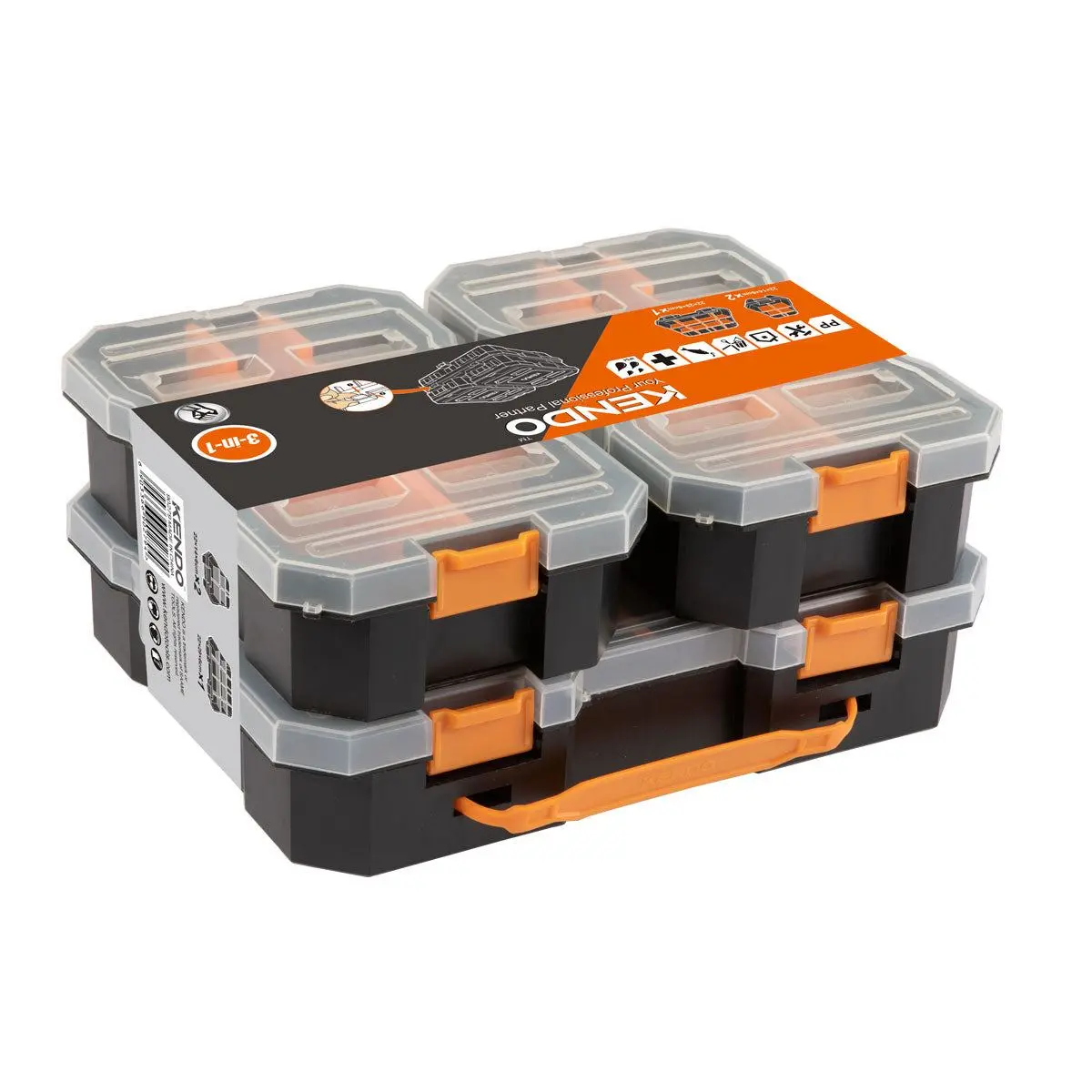 Kendo 3-In-1 Plastic Interlockable Organizers 1