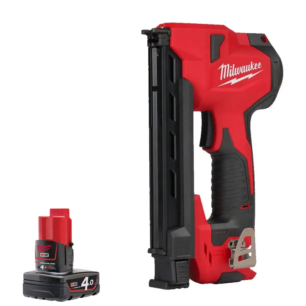 Milwaukee M12 Bcst-0 12V Cable Stapler With 1 X 4.0Ah Battery 1