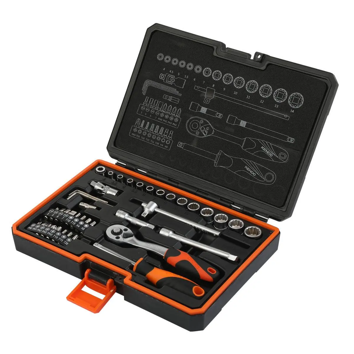 Kendo 1/4" Drive Socket Set 42 Pieces 1