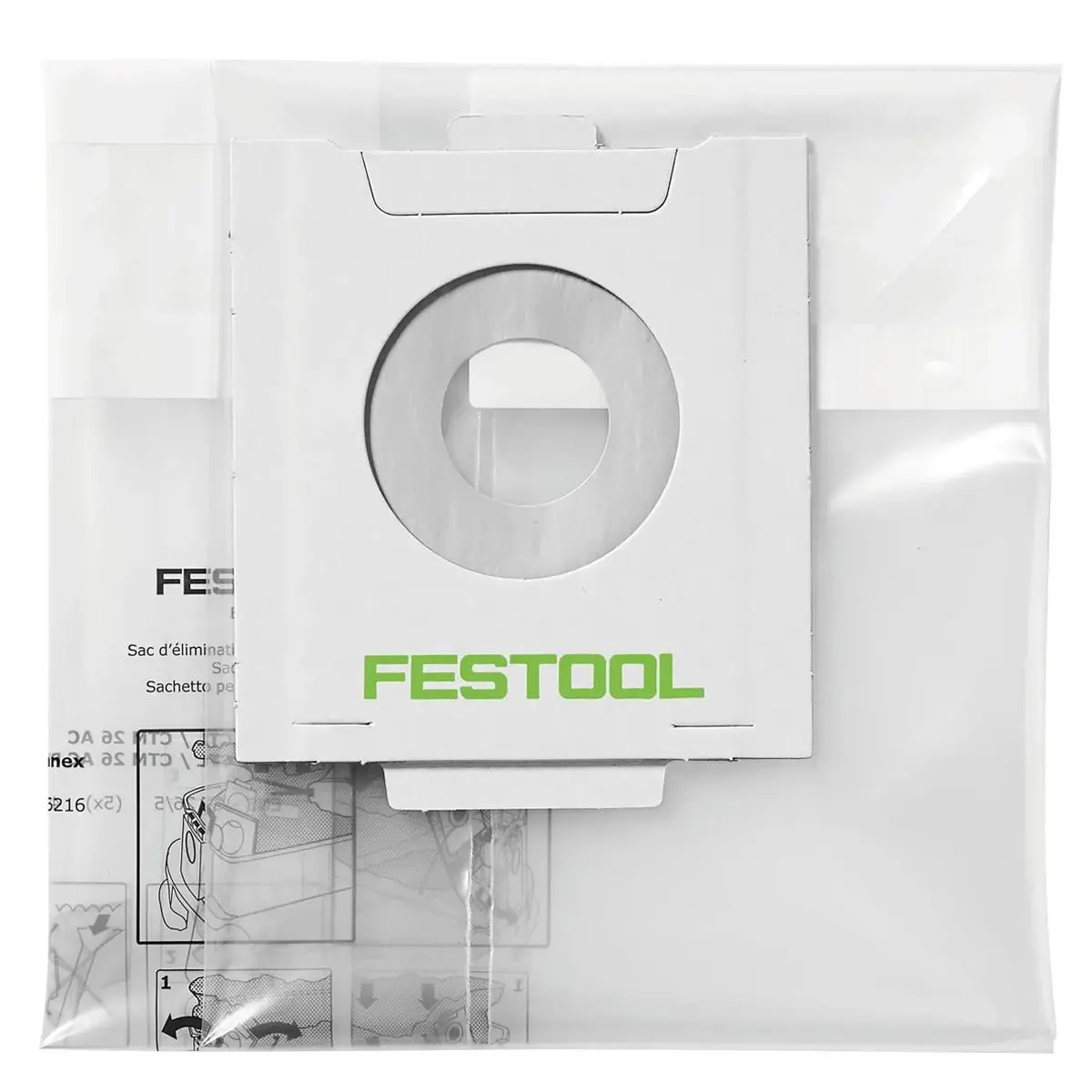 Festool Ens-Ct 48 Ac/5 Disposable Dust Collection Bag Pack Of 5 - 497540 1
