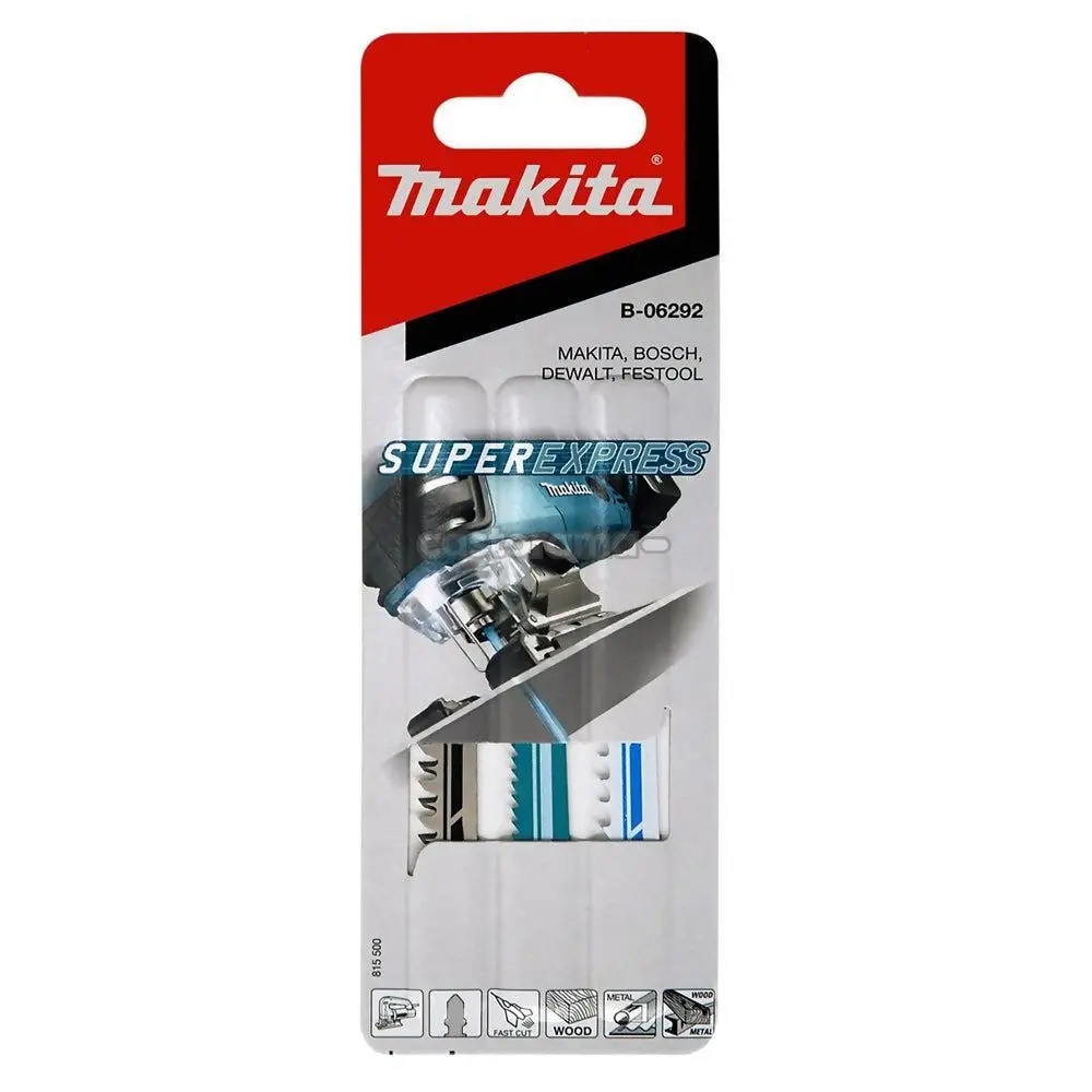 Makita B-06292 Super Express Assorted Jigsaw Blades Pack Of 3 2