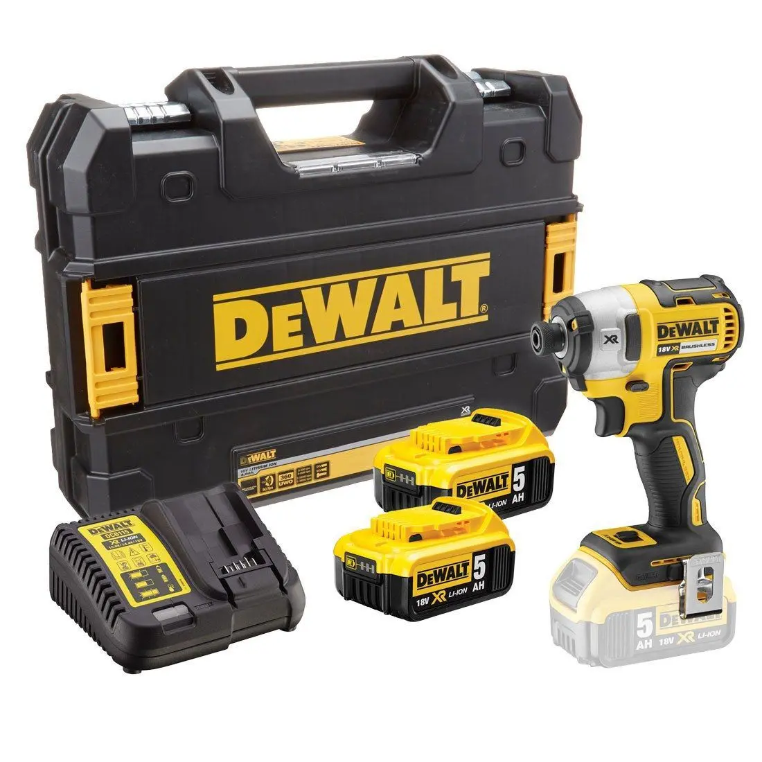 Dewalt Dcf887p2-Gb 18V Brushless 3 Speed Impact Driver 2 X 5.0Ah Battery & Charger 1