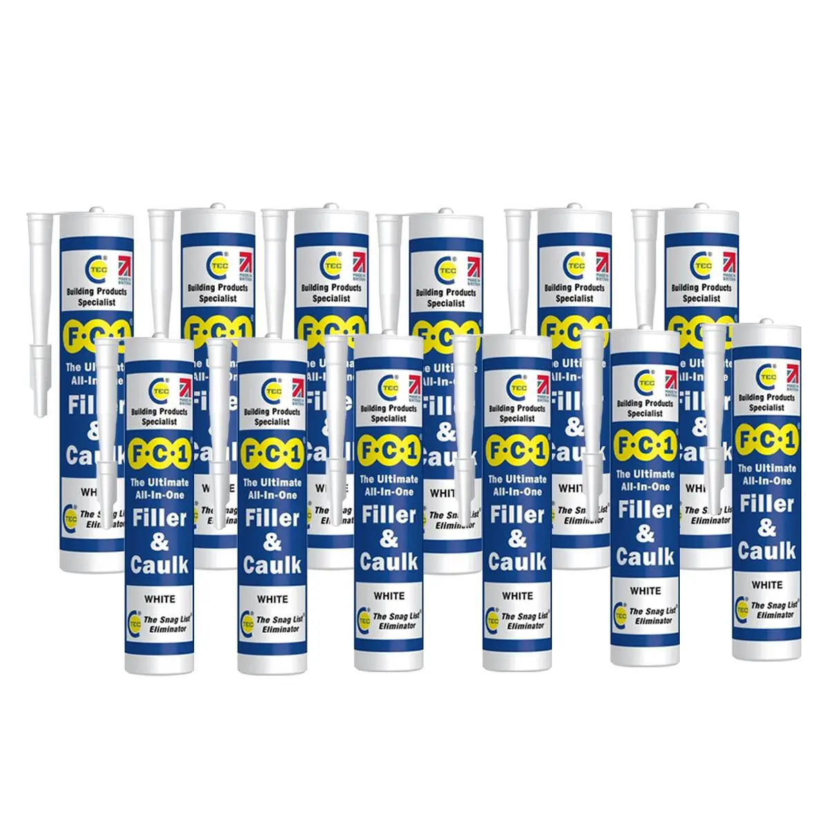 C-Tec Fc1 310Ml Ultimate All-In-One Filler & Caulk White Pack Of 12 1