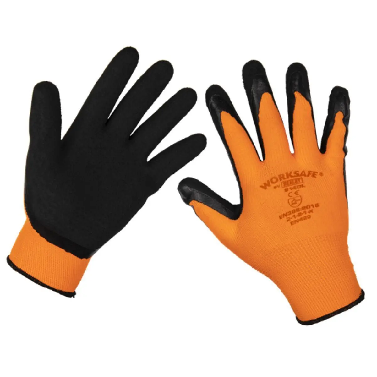 Sealey 9140L/B120 Foam Latex Grippa Gloves (Large) Pack Of 120 Pairs 1