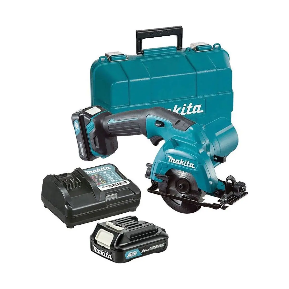 Makita Hs301dwae 12V Max Cxt Circular Saw With 2 X 2.0Ah Batteries, Charger & Carrying Case 1