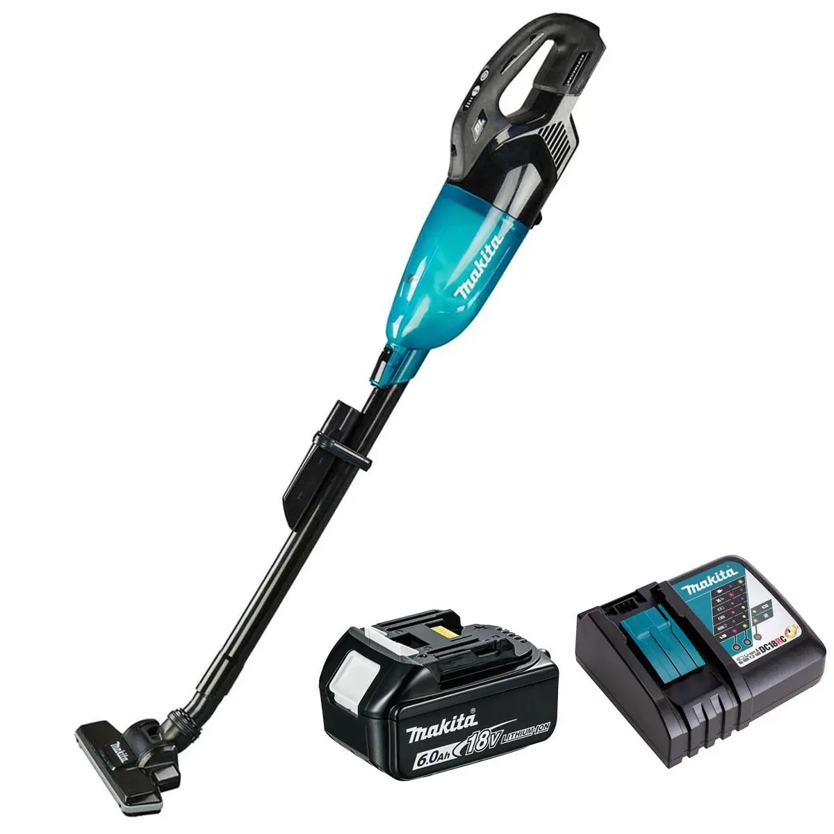 Makita Dcl284fzb 18V Lxt Brushless Vacuum Cleaner With 1 X 6.0Ah Battery & Charger 1
