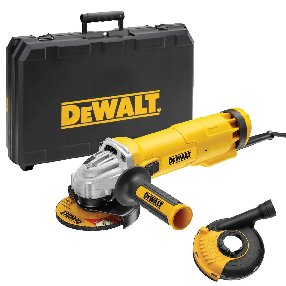 Dewalt Dwe4206k 240V 115Mm Mini Angle Grinder With Surface Grinding Shroud 1